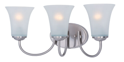 Maxim Lighting 10053FTSN Logan 3 Light 19 inch Satin Nickel Bath Vanity Wall Light