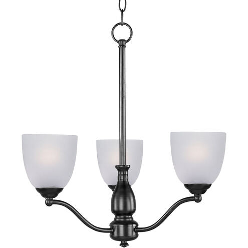 Maxim Lighting 10064FTBK Stefan 3 Light 21 inch Black Single-Tier Chandelier Ceiling Light