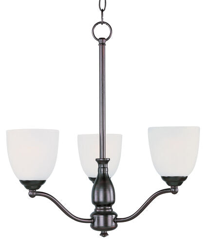 Maxim Lighting 10064FTOI Stefan 3 Light 21 inch Oil Rubbed Bronze Single-Tier Chandelier Ceiling Light