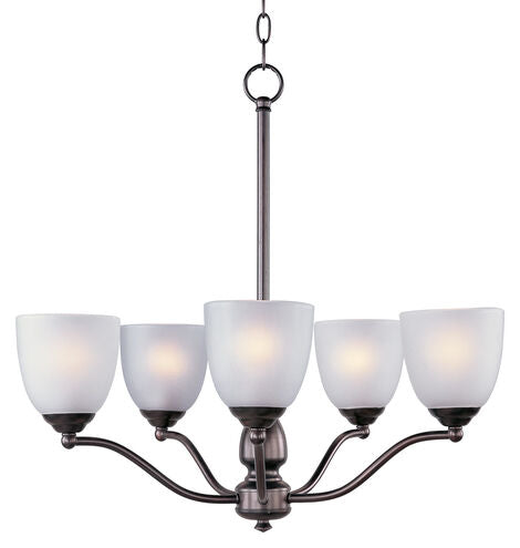 Maxim Lighting 10065FTOI Stefan 5 Light 25 inch Oil Rubbed Bronze Single-Tier Chandelier Ceiling Light