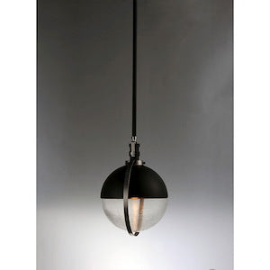 Maxim Lighting 10080CLBKSN Axiom LED pendant ceiling light angled view