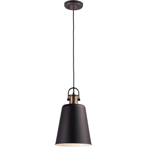Maxim Lighting 10085OIAB Sedona 1 Light 10 inch Oil Rubbed Bronze/Antique Brass Single Pendant Ceiling Light