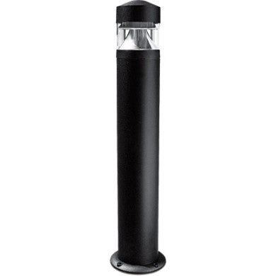 Dabmar Lighting D850-L12-40K-B LED Bollard Light with Clear Lens, G24, Wattage 12W, Voltage 120V-277V, Color Temperature 4000K, Black