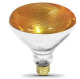 Feit Electric 100PAR/A/1 Incandescent Floodlight Bulb, 100 W, PAR38 Lamp, Medium E26 Amber Finish 12 Pack