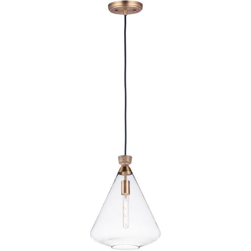 Maxim Lighting 10101CLWOAB Abbott 1 Light 13 inch Weathered Oak/Antique Brass Single Pendant Ceiling Light