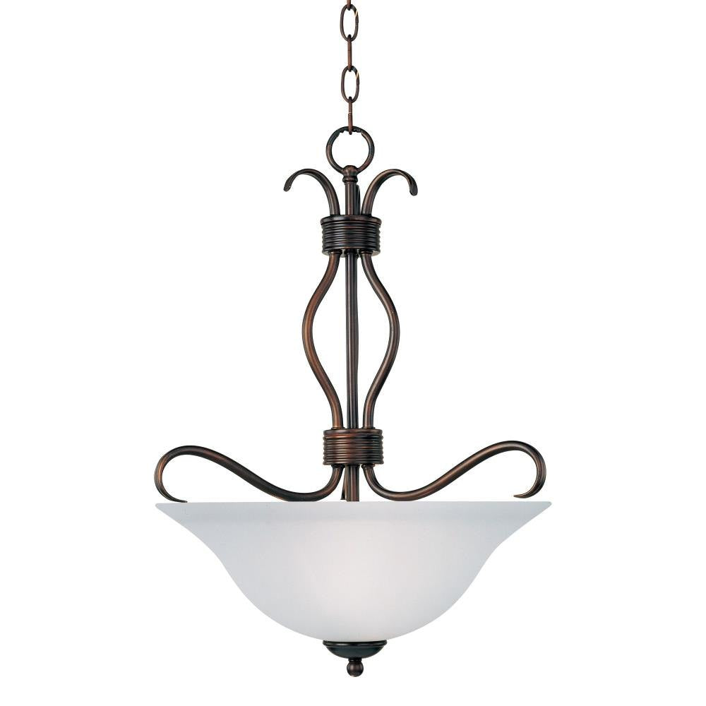Maxim Lighting 10121FTSN Basix 3 Light 17 inch Satin Nickel Pendant Ceiling Light