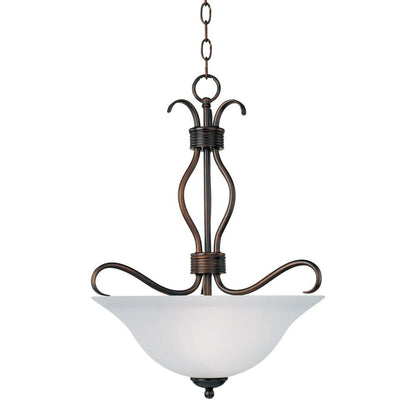 Maxim Lighting 10121FTSN Basix 3 Light 17 inch Satin Nickel Pendant Ceiling Light