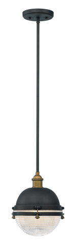 Maxim Lighting 10184OIAB Portside 1 Light 10 inch Oil Rubbed Bronze/Antique Brass Outdoor Hanging Lantern Ceiling Light