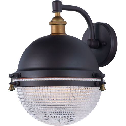 Maxim Lighting 10186OIAB Portside 1 Light 13.5 inch Oil Rubbed Bronze/Antique Brass Outdoor Wall Sconce Light