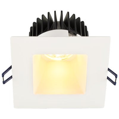 Lotus LED Lights LD4S-35K-HO-4S-WR-WT 4" Square Deep Regressed LED Downlight - Hight Output - 18W - White Reflector - White Trim - 3500K - 1,600 Lumens - 120V