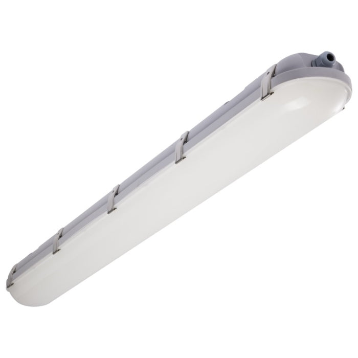 Nuvo 65-821R1 4' Vapor Proof Linear LED Fixture, Selectable Wattage 40W, 50W, 60W, Multi-Color Temperature, Voltage 120V-347V