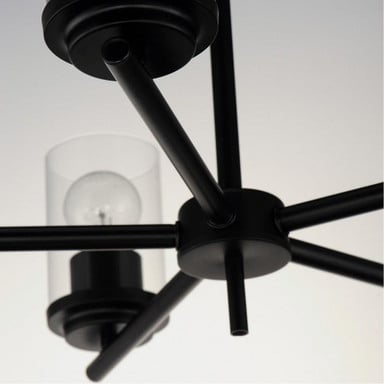 Maxim Lighting 10205CLSBR Corona Chandelier Canopy and Arm Detail in Black Finish