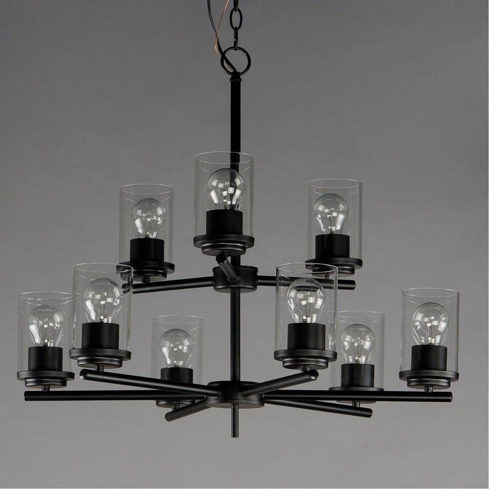 Maxim Lighting 10206CLSBR Corona 9 Light 28 inch Satin Brass Chandelier Ceiling Light - Front View