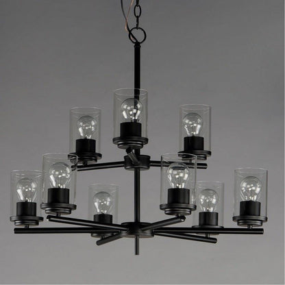 Maxim Lighting 10206CLSBR Corona 9 Light 28 inch Satin Brass Chandelier Ceiling Light - Front View