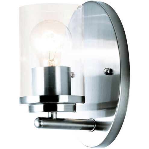 Maxim Lighting 10211CLPC Corona 1 Light 5 inch Polished Chrome Bath Vanity Wall Light in Clear