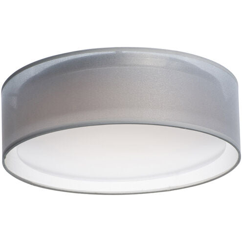 Maxim Lighting 10220WO Prime LED 16 inch Flush Mount Ceiling Light in White Organza