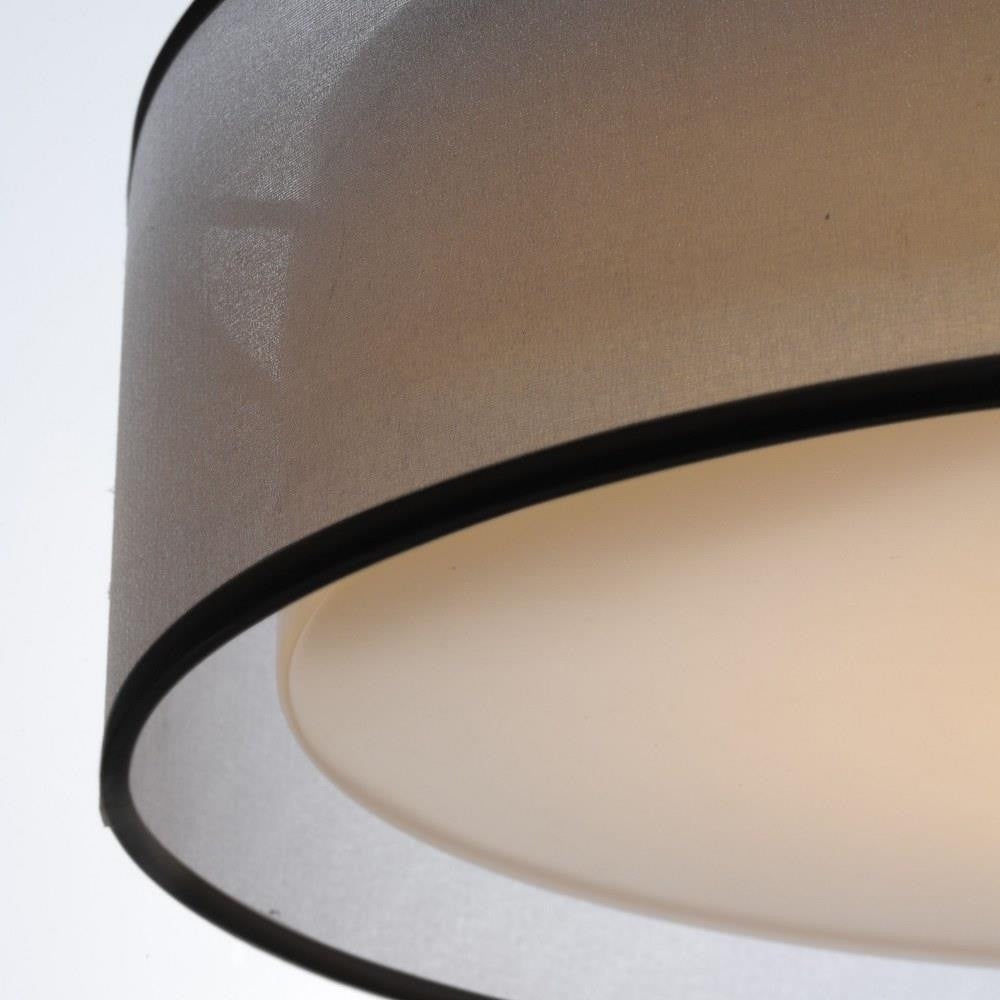Maxim Lighting 10224WOSN Prime Pendant - close-up of fabric organza shade and acrylic diffuser detail