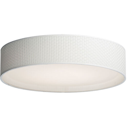 Maxim Lighting 10237WW Prime LED 25 inch Flush Mount Ceiling Light White Weave