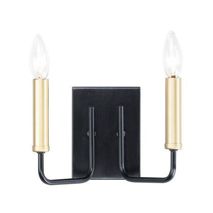 Maxim Lighting 10252BKGLD Sullivan 2 Light Black and Gold Bath Vanity Wall Light - Front View