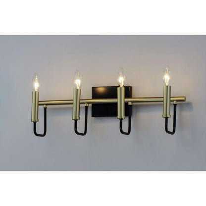 Maxim Lighting 10254BKGLD Sullivan 4 Light Black and Gold Bath Vanity Wall Light - Lifestyle View