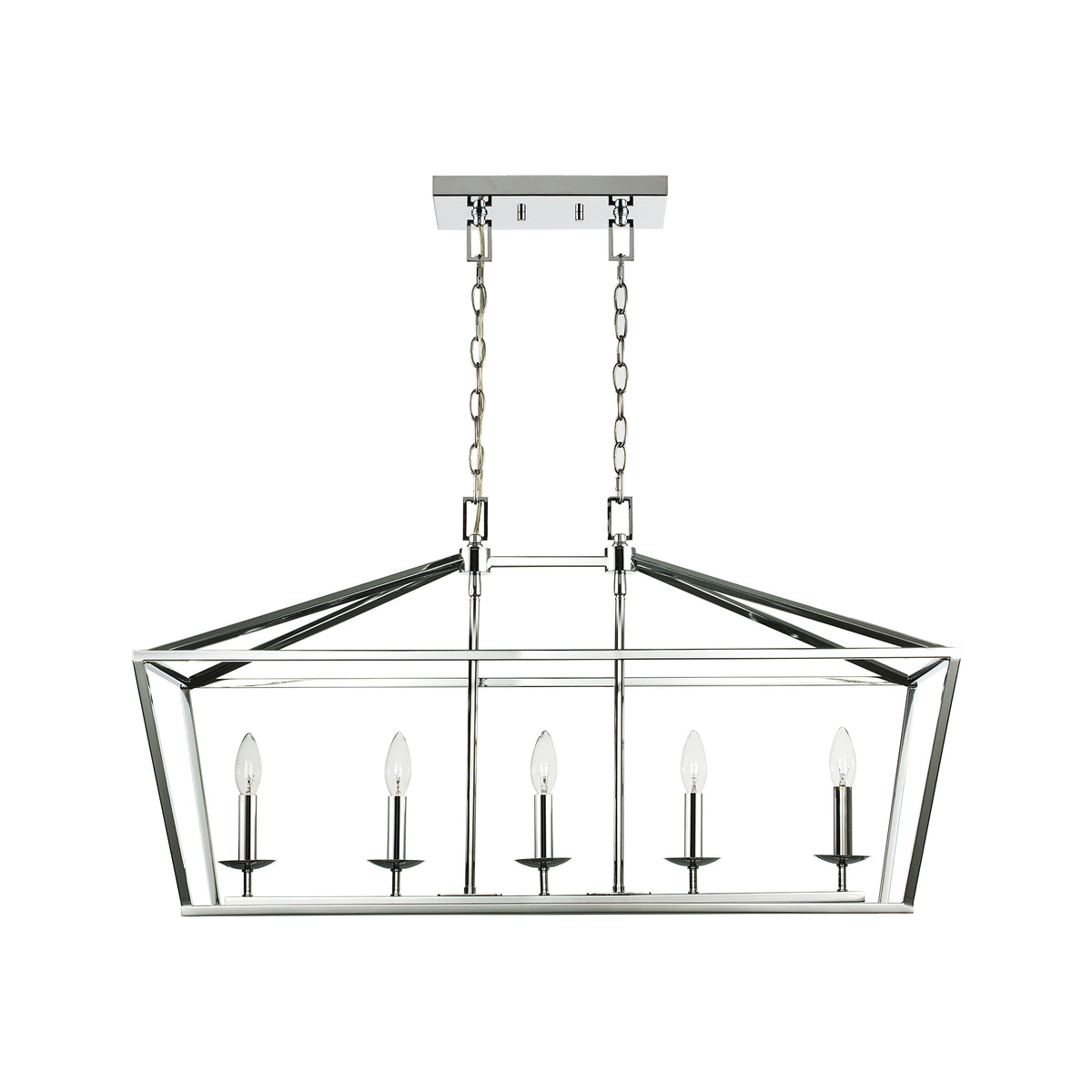 Trans Globe Lighting 10263 PC Lacey 5 light polished chrome pendant ceiling light
