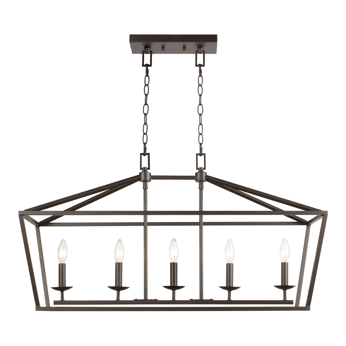 Trans Globe Lighting 10263 ROB Lacey 5 light rubbed oil bronze pendant ceiling light