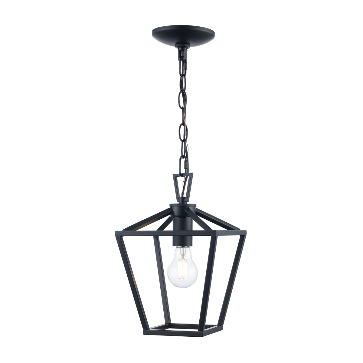 Trans Globe Lighting 10264-1 BK Lacey black mini pendant light