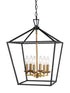 Trans Globe Lighting 10266 BK Lacey 6 light black pendant ceiling light