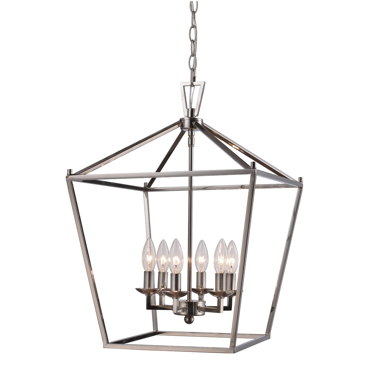 Trans Globe Lighting 10266 PC Lacey 6 Light 16 inch Polished Chrome Pendant Ceiling Light
