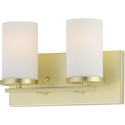 Maxim Lighting 10282SWSBR Lateral 2 Light 12 inch Satin Brass Bath Vanity Wall Light