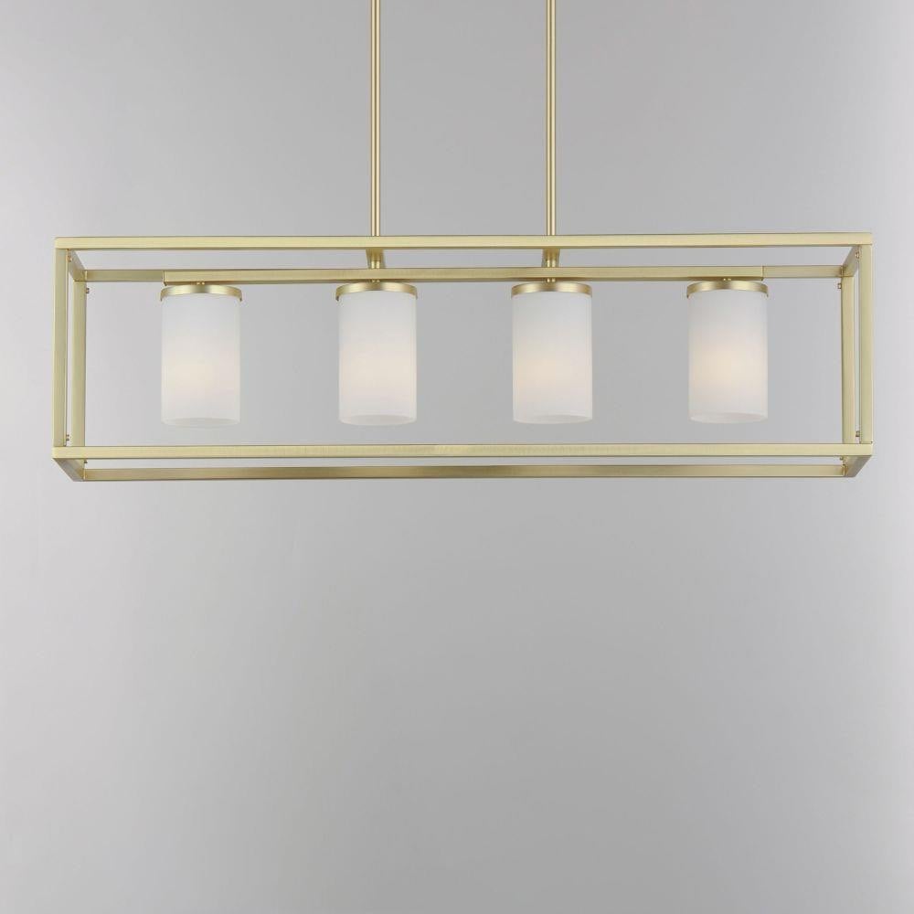 Maxim Lighting 10288SWSBR Lateral Linear Pendant Satin Brass Front View