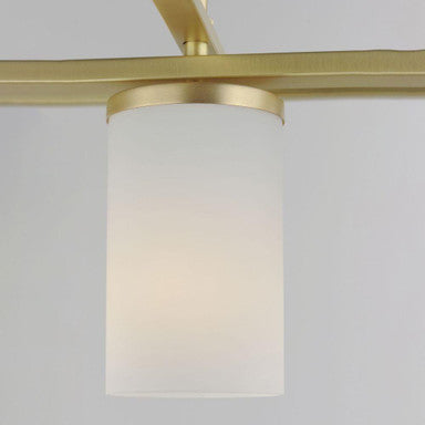 Maxim Lighting 10288SWSBR Lateral Linear Pendant Satin White Glass Shade Detail