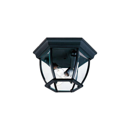 Maxim Lighting 1029BK Crown Hill 3 Light 11 inch Black Outdoor Flush Mount