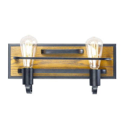 Maxim Lighting 10302BKASB Black Forest 2 Light Bath Vanity Wall Light Front View