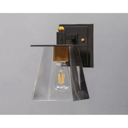 Maxim Lighting 10312CLBZGLD Chalet Outdoor Wall Lantern Side Profile View