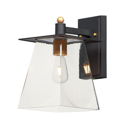 Maxim Lighting 10313CLBZGLD Chalet 1 Light 13 inch Bronze and Gold Two-Tone Outdoor Wall Mount - White Background