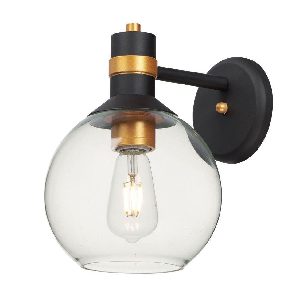 Maxim Lighting 10318CLBZGLD Cabin 1 Light Outdoor Wall Lantern - White Background Product View