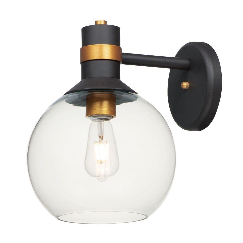 Maxim Lighting 10319CLBZGLD Cabin 1 Light Bronze Gold Outdoor Wall Lantern - White Background Product Shot