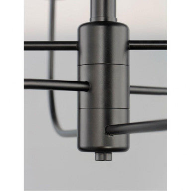 Maxim Lighting 10326BKSN Wesley Chandelier Center Hub Close-Up Detail