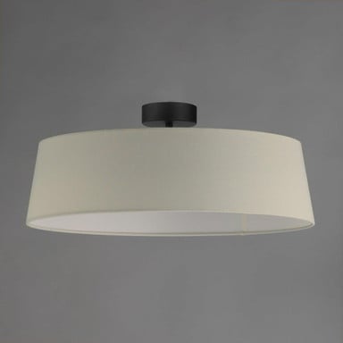 Maxim Lighting 10332OFNAB Paramount Flush Mount - Side Profile on Gray Background