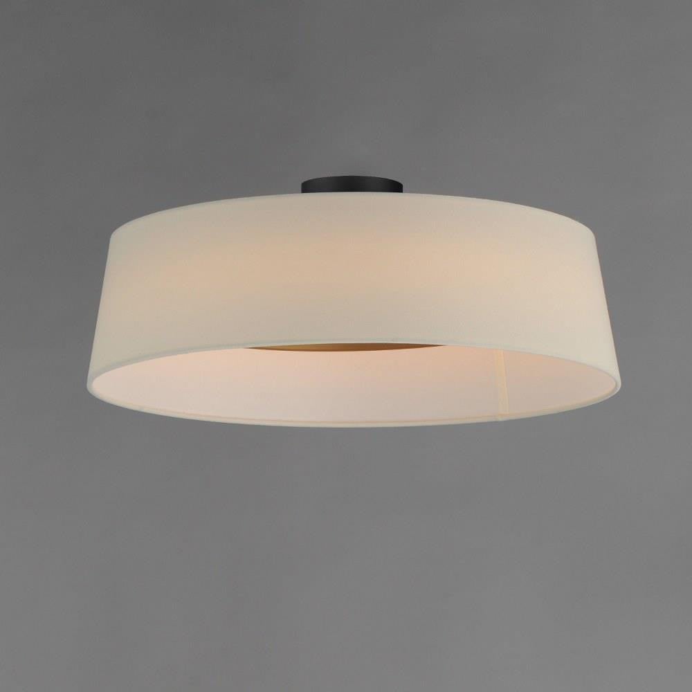 Maxim Lighting 10332OFNAB Paramount Flush Mount - Interior View with Brass Ring
