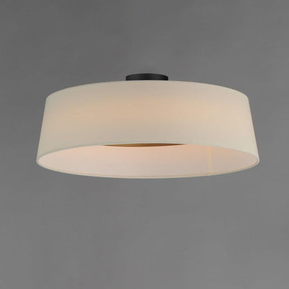 Maxim Lighting 10332OFNAB Paramount Flush Mount - Interior View with Brass Ring