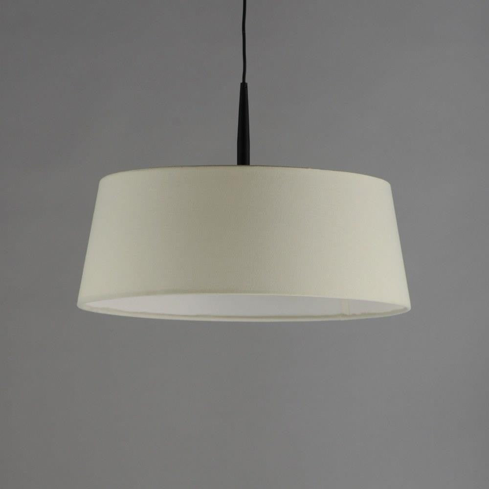 Maxim Lighting 10334OFNAB Paramount LED Pendant - Natural Aged Brass with Off-White Linen Drum Shade