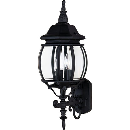 Maxim Lighting 1033BK Crown Hill 3 Light Black Outdoor Wall Mount