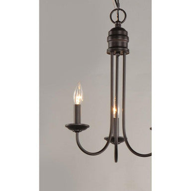 Maxim Lighting 10343SN Logan 3 Light Satin Nickel Chandelier - Close-Up Detail