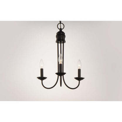 Maxim Lighting 10343SN Logan 3 Light Satin Nickel Chandelier - Front View on Grey Background