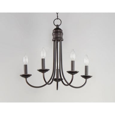 Maxim Lighting 10345OI Logan 5 Light Oil Rubbed Bronze Chandelier Side View
