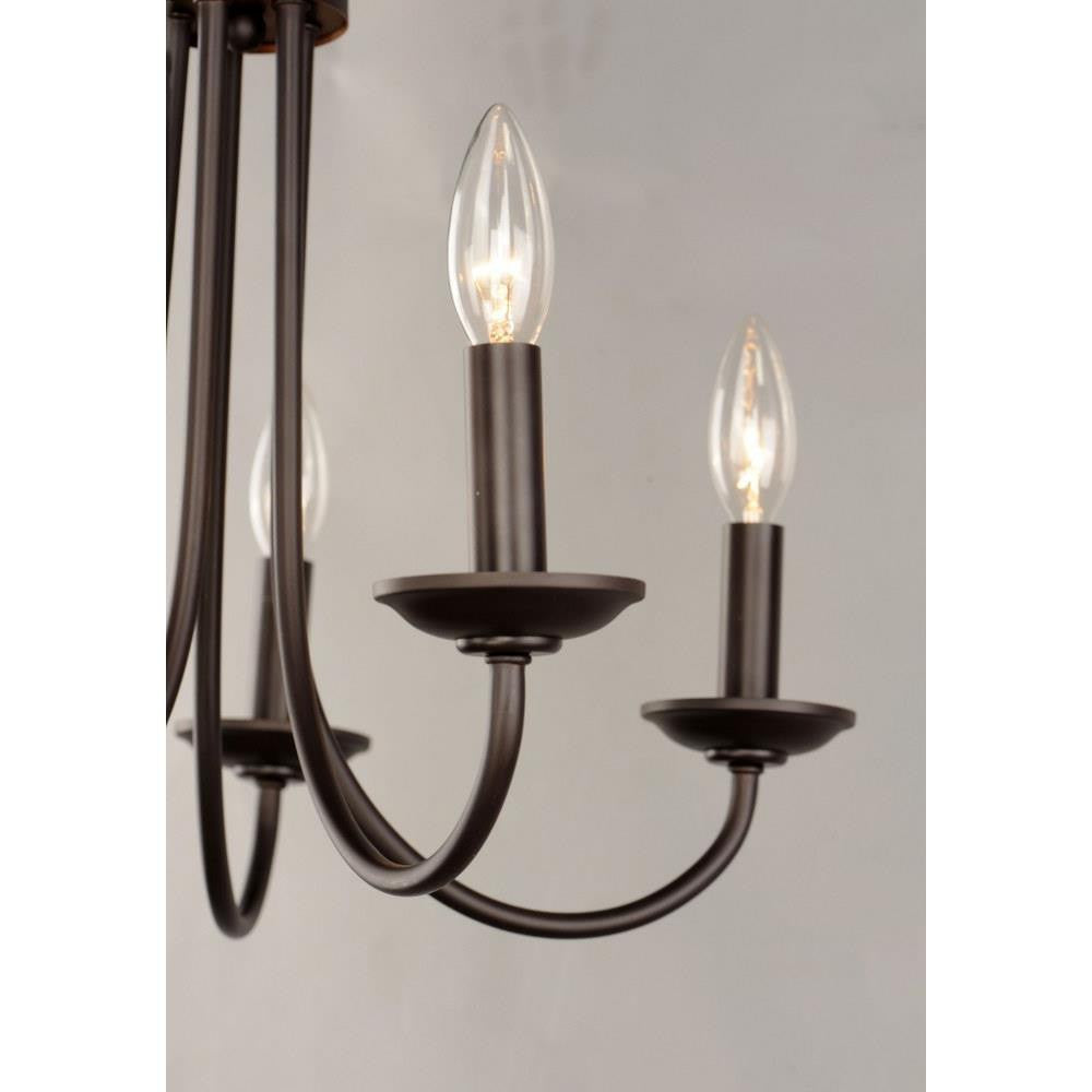 Maxim Lighting 10345OI Logan Chandelier Candelabra Arm Close-Up Detail