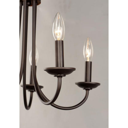 Maxim Lighting 10345OI Logan Chandelier Candelabra Arm Close-Up Detail