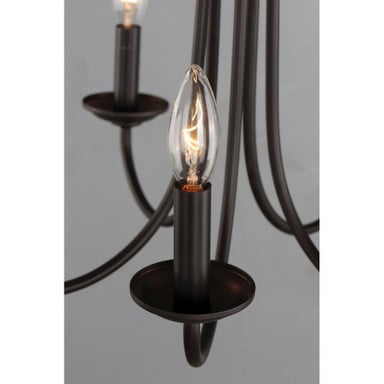 Maxim Lighting 10345OI Logan Chandelier Single Candle Arm Detail